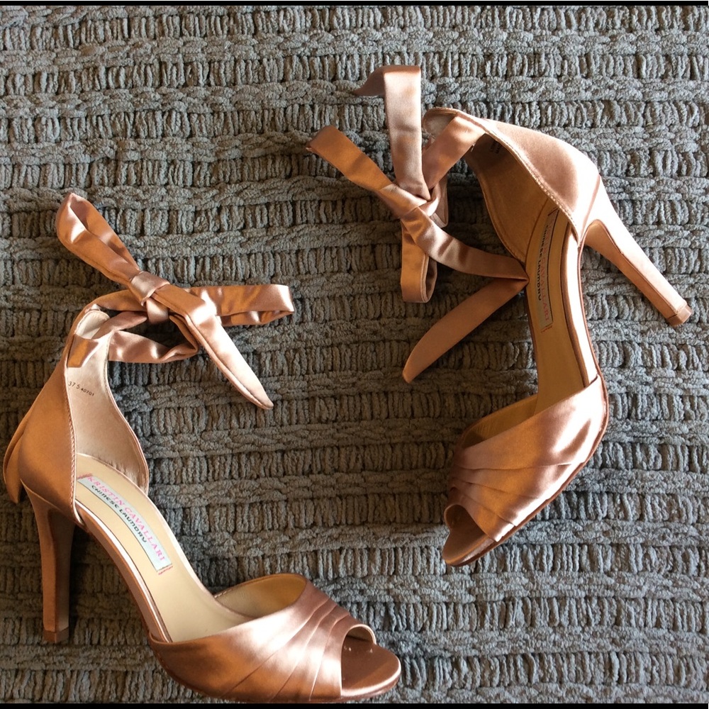 Kristin Cavallari Crystal Satin Summer Nude Heel